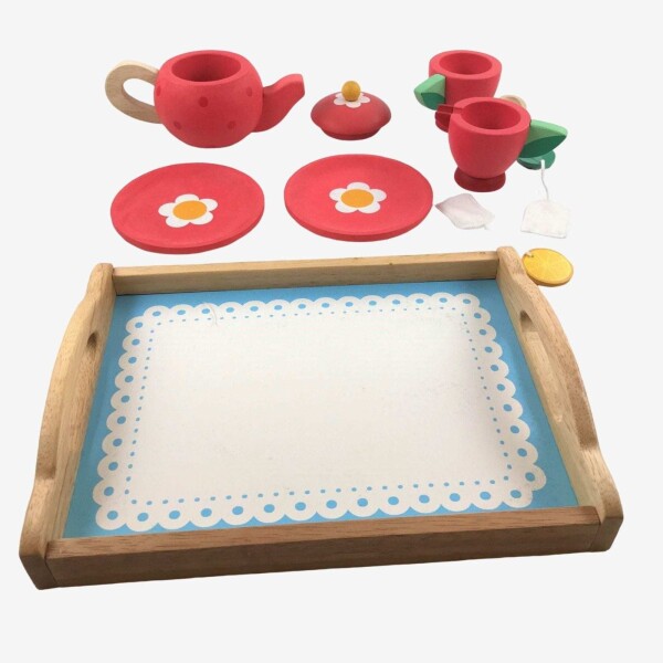 Juguete Set De Bandejas De Té Tender Leaf Madera Infantil Juguete Set De Bandejas De Té Tender Leaf Madera Infantil