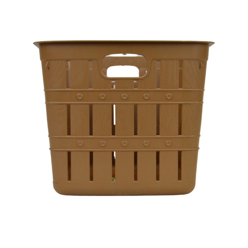 Cesto para ropa símil bambú 20 lts MARRON CLARO