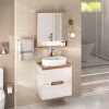 Mueble de baño Suspendido Beatriz 60 cm Blanco con Catedral sin bacha Mueble De Baño Suspendido Beatriz 60 Cm Blanco Con Catedral Sin Bacha