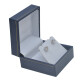 Caravanas oro 18k blanco y brillantes Caravanas oro 18k blanco y brillantes