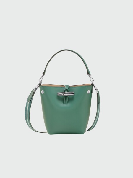 Longchamp -Bolso bombonera talle XS, Roseau box Aguamarina