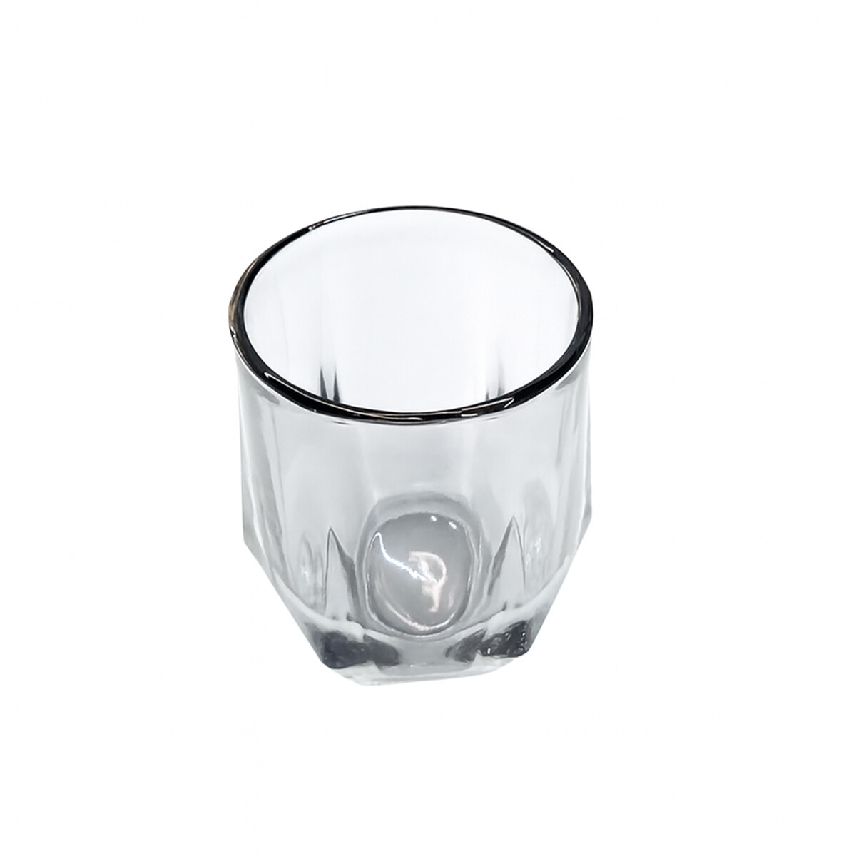 Vaso de vidrio hexagonal 220ml - Vaso De Vidrio Hexagonal 220ml 