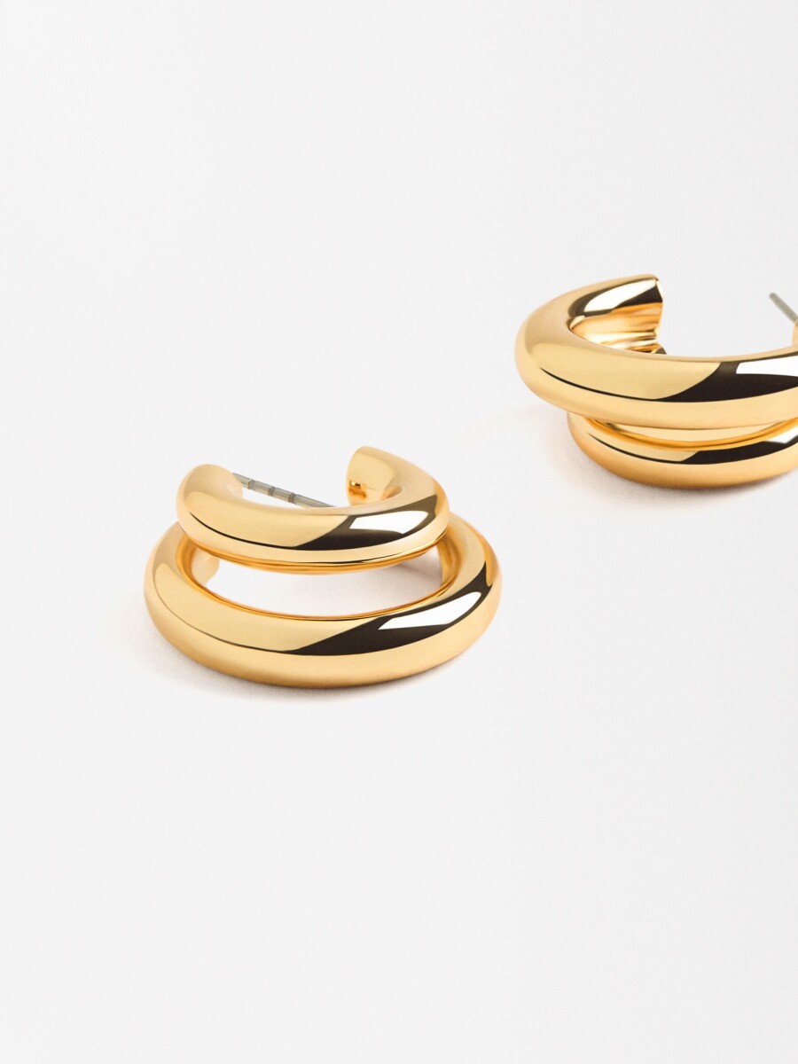 Aros Efecto Doble dorado