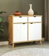 Comoda 2 puertas 2 cajones Linea Dublin Blanco
