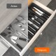 Cubiertero Organizador Cubiertos Extensible Cajon Cocina Gris Cubiertero Organizador Cubiertos Extensible Cajon Cocina Gris