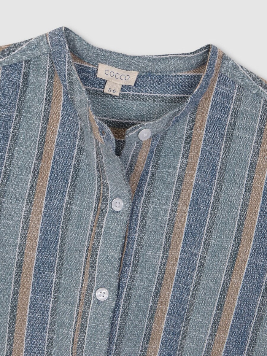 Camisa Panadera Rayas Camel