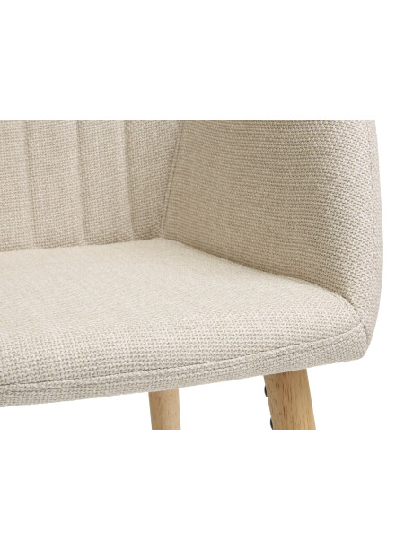 Silla de comedor ADSLEV tela beige/color roble Silla de comedor ADSLEV tela beige/color roble