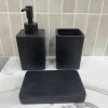 Set accesorios para baño cerámica pintitas negro Set accesorios para baño cerámica pintitas negro