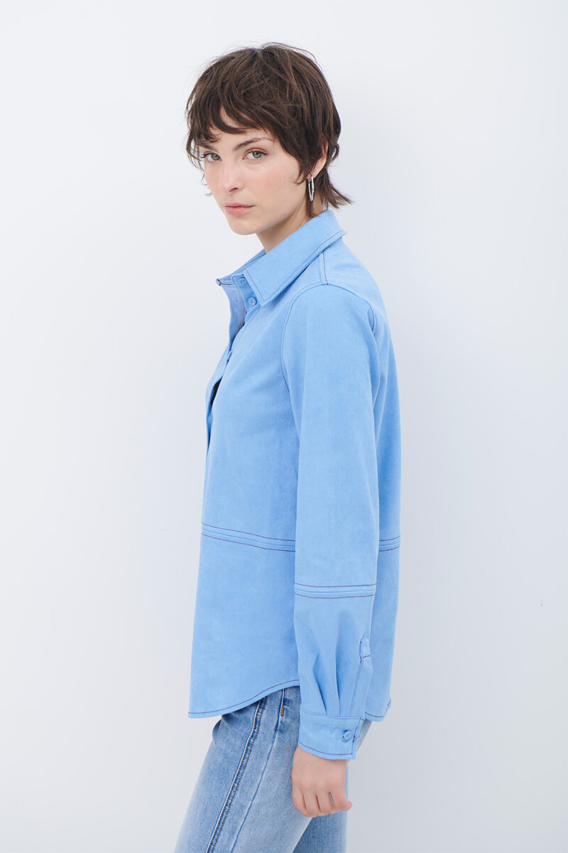 CAMISA SUEDE AZUL