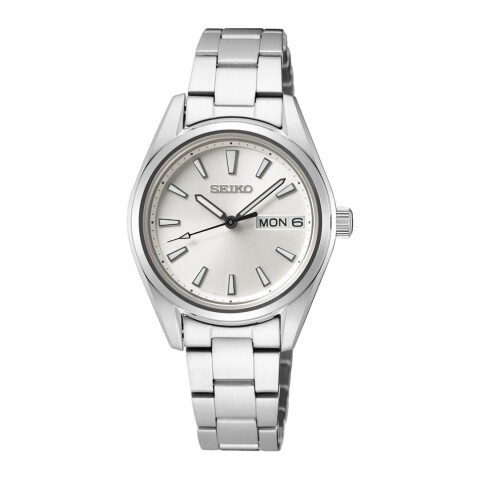 Reloj Seiko SUR349P1 para mujer con correa de acero Plateado