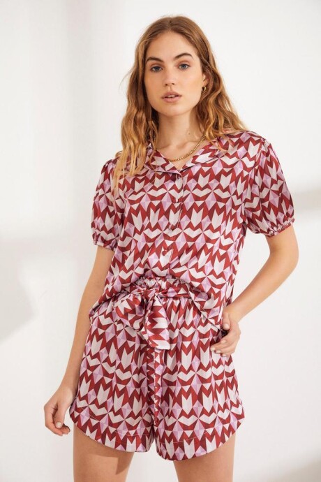 SHORT HOPE MONOGRAM FUCSIA