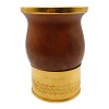 Mate Camionero con base bañado en oro - ALPACA - 16 marrónuniforme