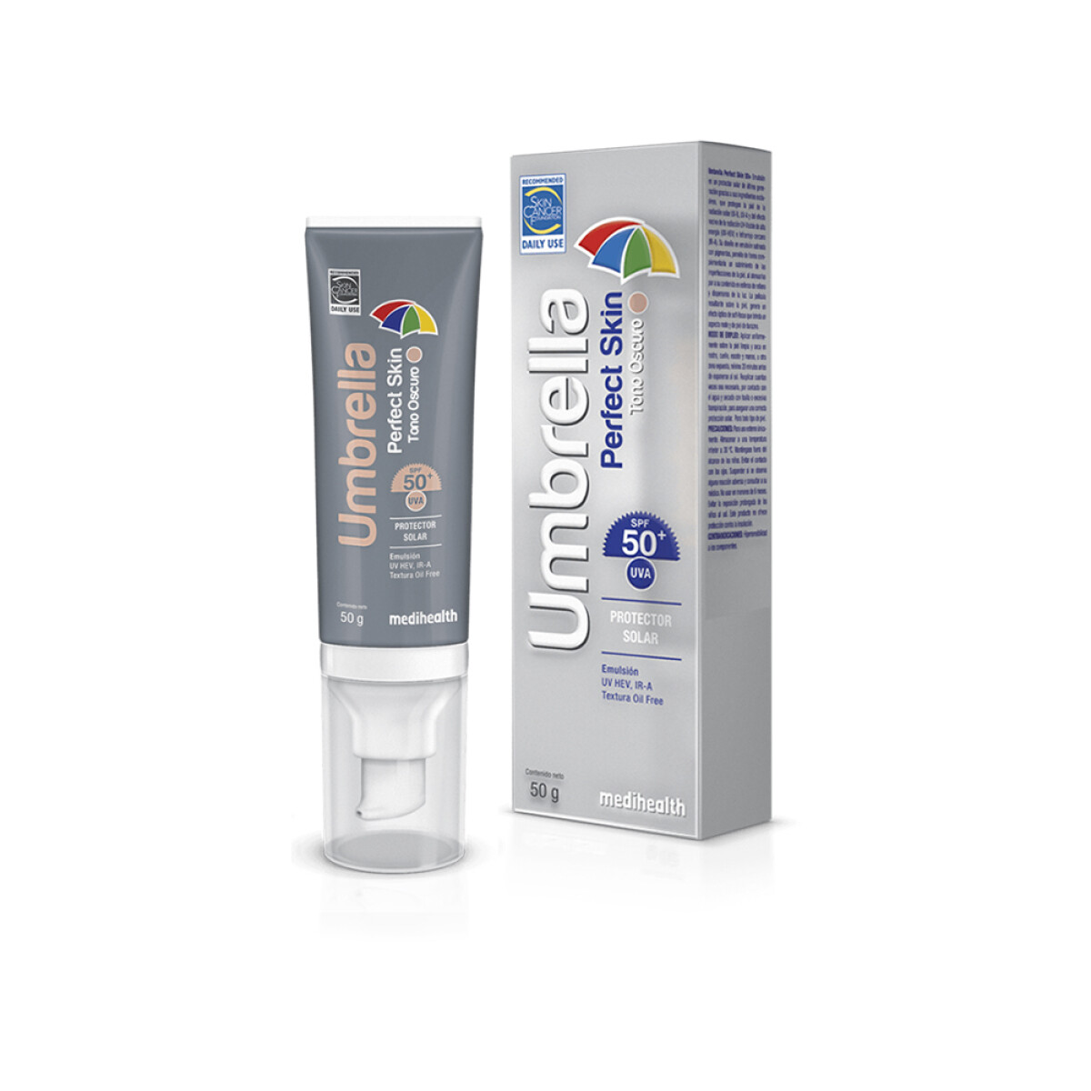 Protector Solar Umbrella Perfect Skin SPF 50+ Tono Oscuro 50 g – Protección y Color Natural