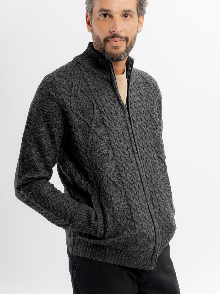 Campera tejida Ombu - gris 