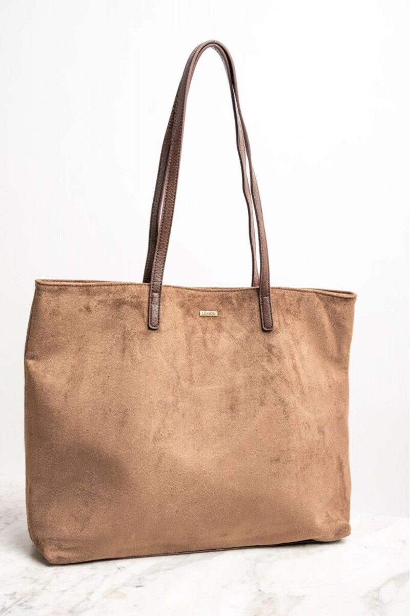 Travel Bag Gamuza Vegana - Marrón 