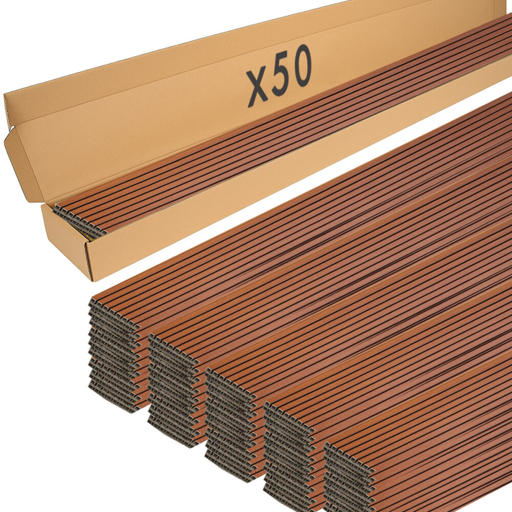Wpc Revestimiento Caja x50 unidades 2,90x16cm Marrón oscuro