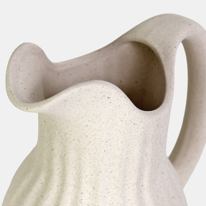 JARRON CERAMICA BEIGE 18.5X14.5X22.5CM Unica