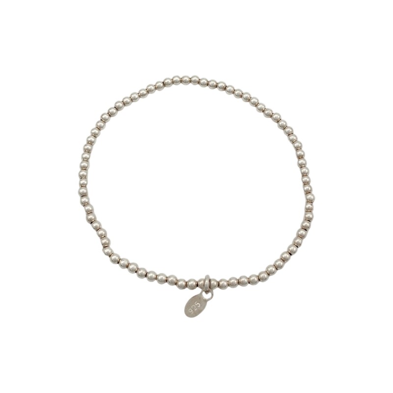 Pulsera Elástica Bolitas-Plata 925-Sin piedra-PU3756 sinpiedra