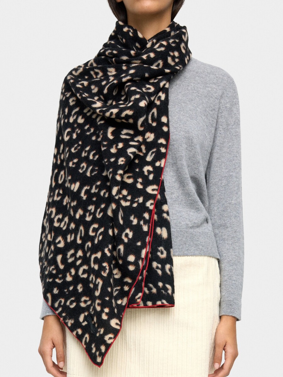 Bufanda Estampado Leopardo multicolor