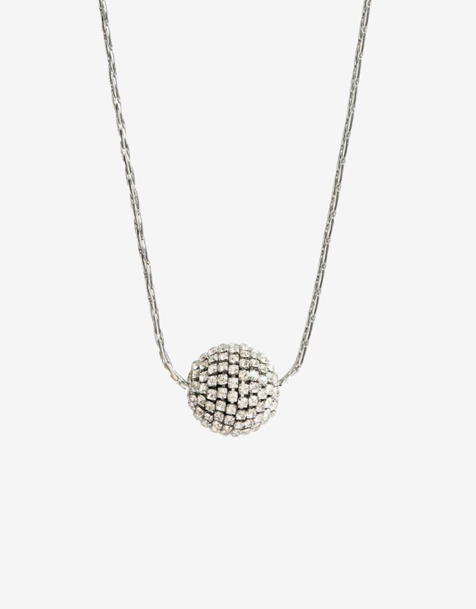 Collar Corto Bolon Strass - Dorado 