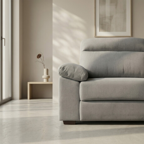 Sofá Owen - Tela Microfibra - 3 cuerpos 12091 (Gris)