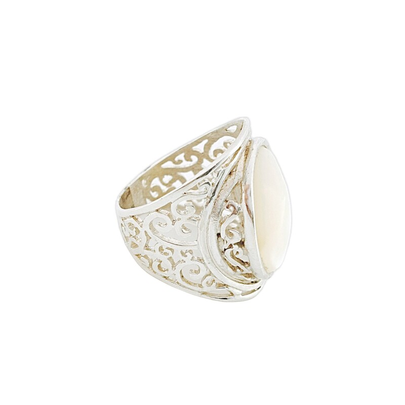 Anillo Oval-Plata 925-Piedra Nacar-AN3380 conpiedra
