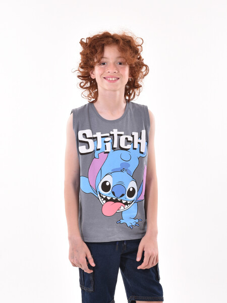 MUSCULOSA STITCH MANO GRIS OSCURO