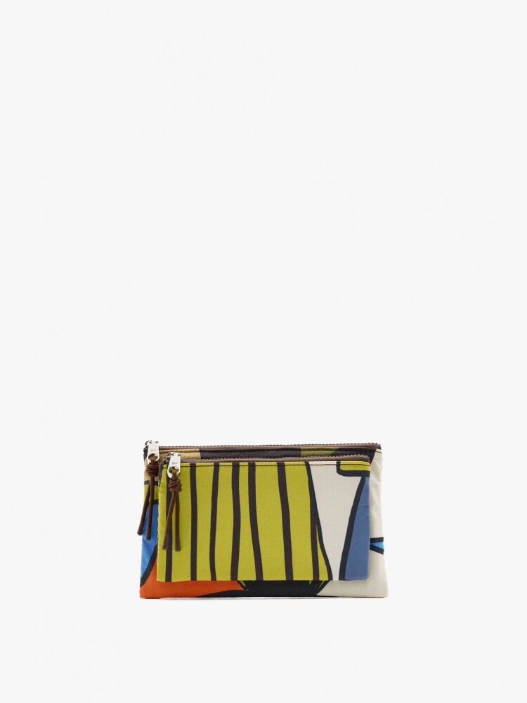 Bolsa Multiusos Estampada De Nylon multicolor