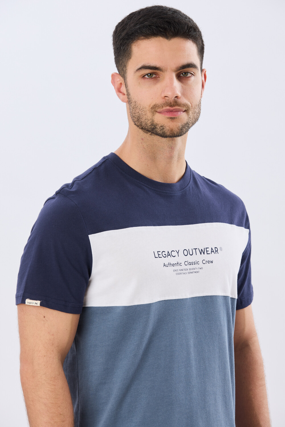 REMERA RAYADA DE ALGODÓN Piedra