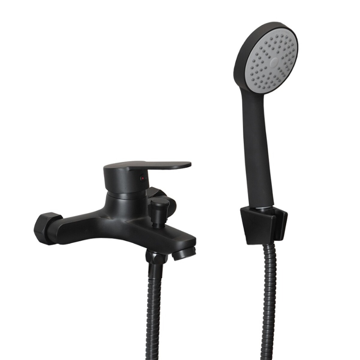 Grifería Monocomando Exterior Baño Ducha Modelo Candia Negro Con Transferencia 