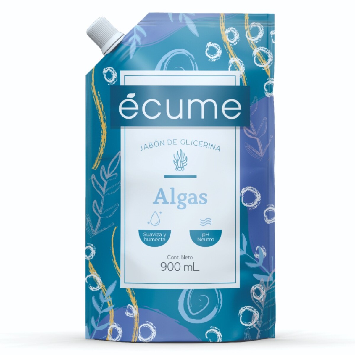 Jabon Ecume Algas Doypack Refill 900 Ml 