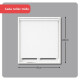 Cortina roller blackout 80 x 200 cm BLANCO