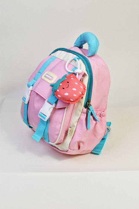 Mochila Infantil con Bolsillo Rosado