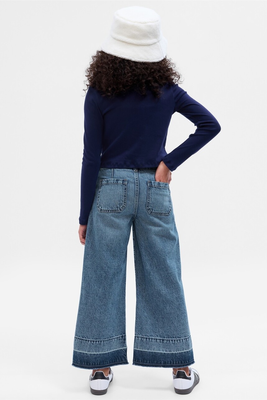 Jean High Stride Ankle Niña Medium Wash