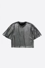 CAMISETA BOXY METALIZADA Plata