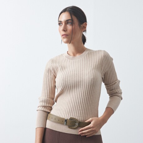 SWEATER LISE Beige Melange