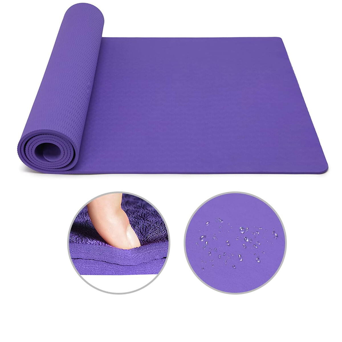 Colchoneta 3mm Mat Para Yoga Goma Eva Pilates Violeta - VIOLETA 