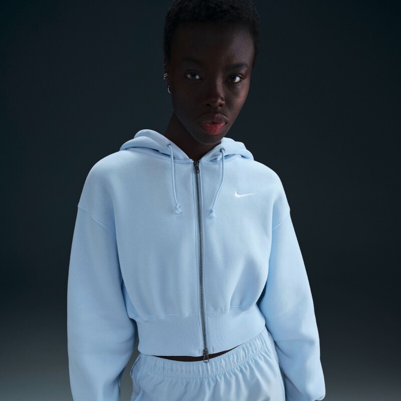 Abrigo Nike Sportswear Phoenix Fleece de Mujer Azul