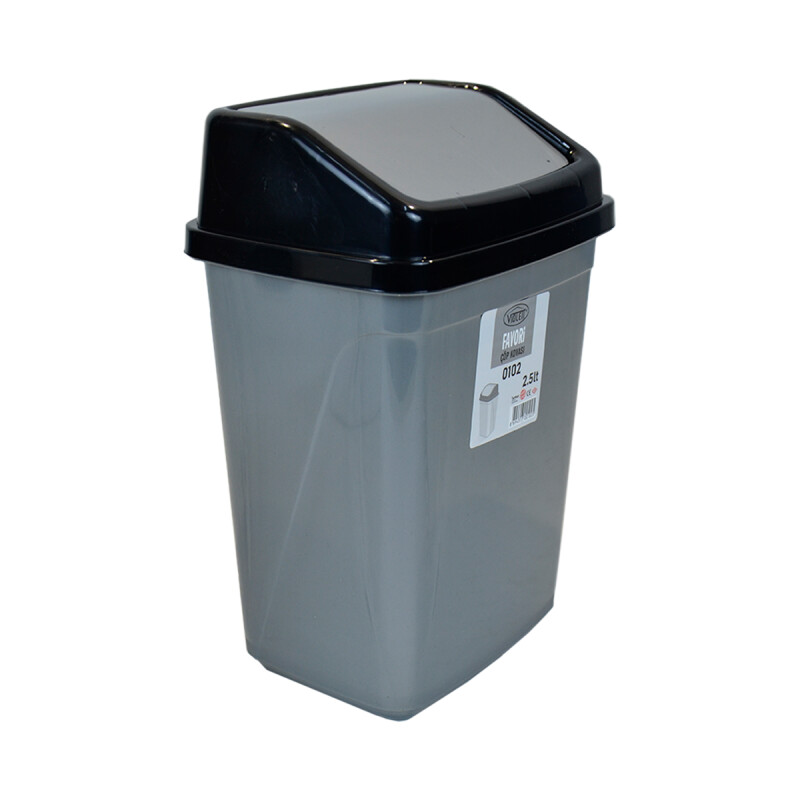 Tarro de residuos 2,5L con tapa vaivén GRIS