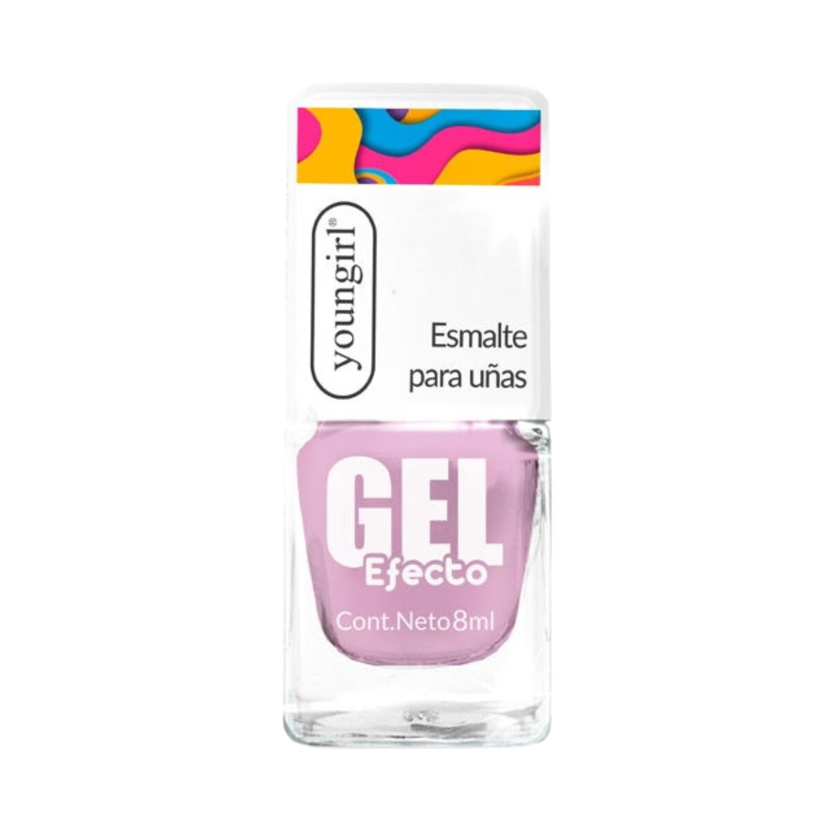 ESMALTE PARA UÑAS EFECTO GEL YOUNGIRL 8ML NUMERO 08- ROSA LILA 