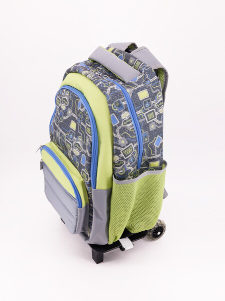 MOCHILA CARRITO PRINT GAMER GRIS