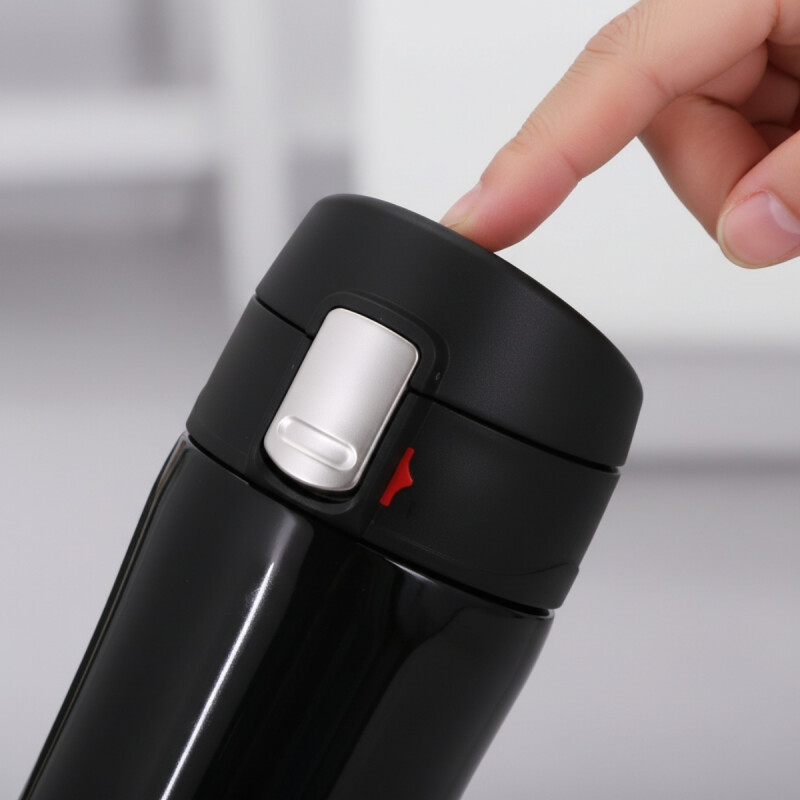 Botella con abre facil 450 ml Mobby NEGRO