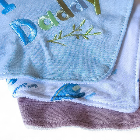 Set De Babero x3 Estilo Bandana Daddy