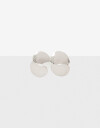 Aros Colgantes Largos Metal Aros Chapones De Metal - Plateado Rodio