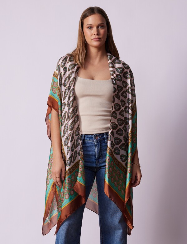 Kimono Arabescos MARRON/MULTI