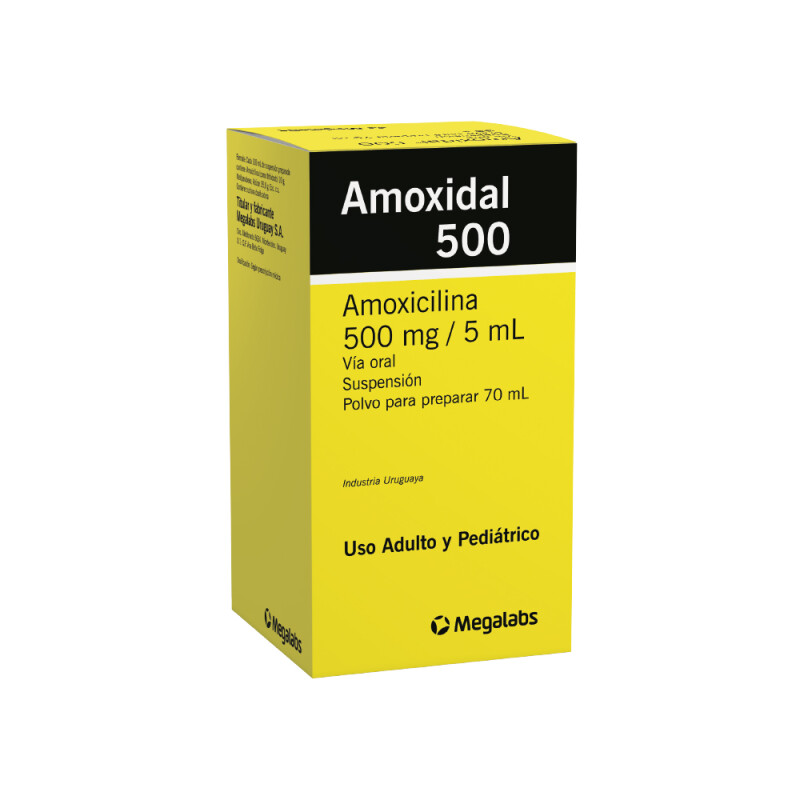 Amoxidal Suspensión 500 Mg 70 Ml — Farmacia El Túnel