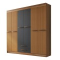 ROPERO 6 PUERTAS 2 CAJONES - GRAFITO/NOGAL ROPERO 6 PUERTAS 2 CAJONES - GRAFITO/NOGAL