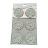 MOLDE SILICONA FLOR VERDE P/CUPCAKE 6 DIV Unica