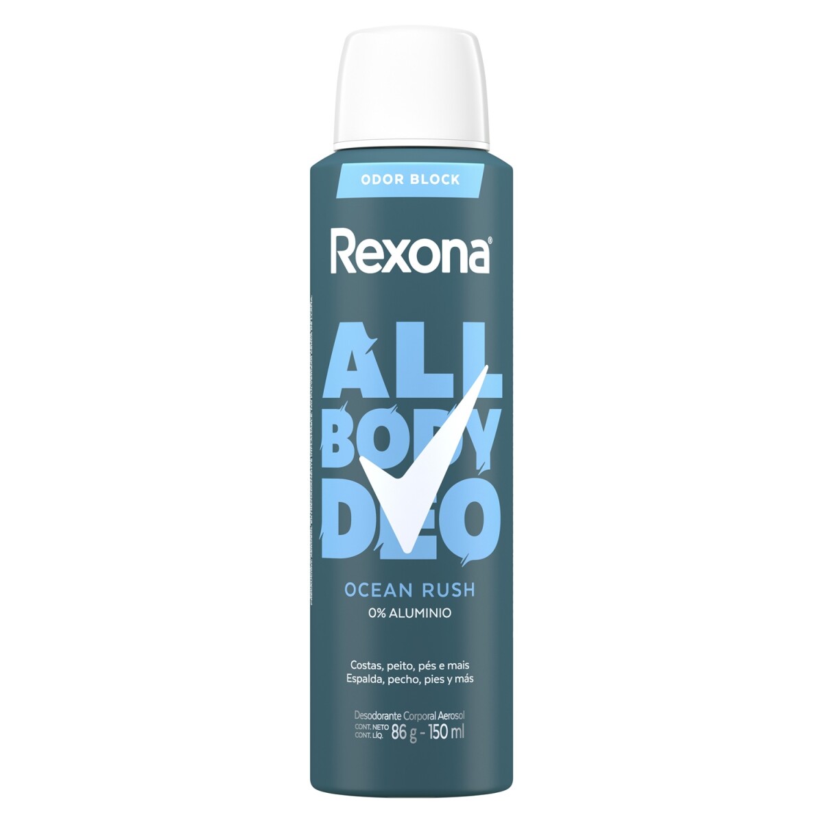 Desodorante Aerosol Rexona Men All Body Ocean Rush 150 Ml. 
