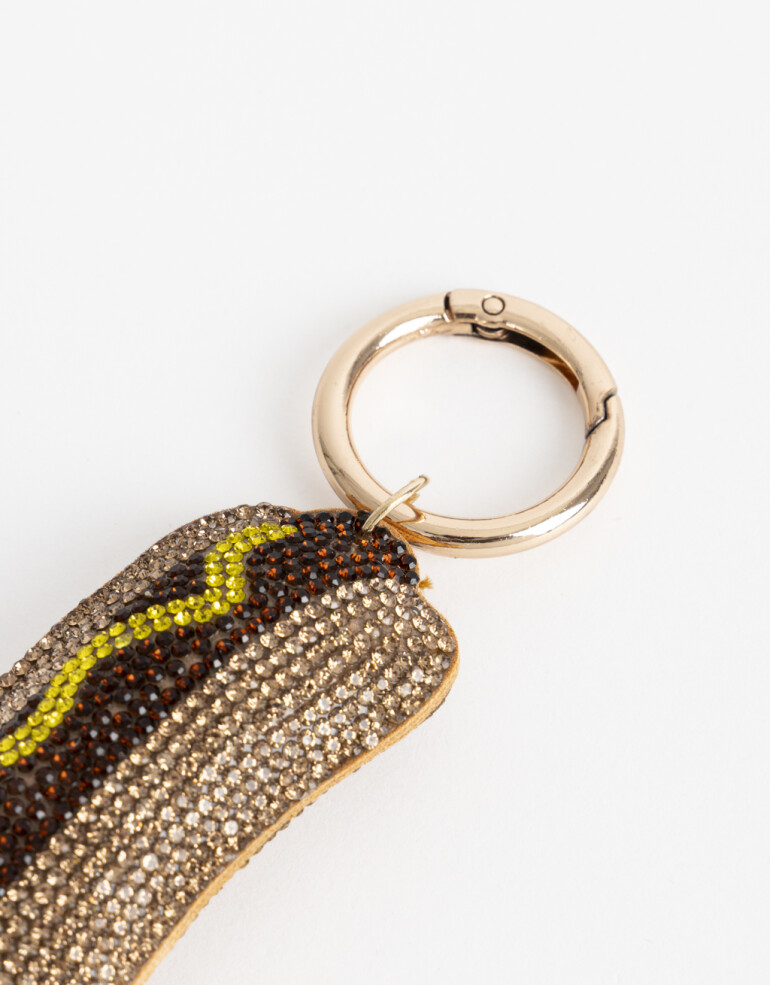 Llavero Strass Llavero Pancho Con Strass. - Marron Chocolate